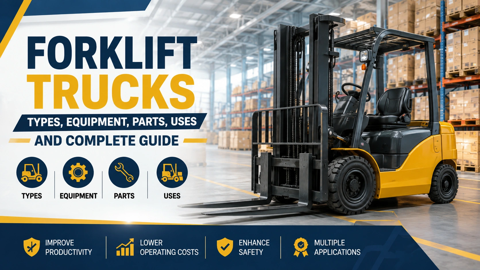 Forklift Trucks: Types, Equipment, Parts, Uses and Complete Guide